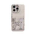 Leather Serpentine Pr Phone Case With Card Holder for iPhone 12