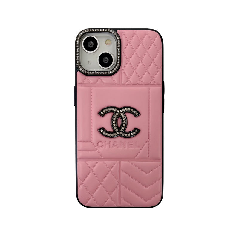 Luxury Leather Luxury Phone Case With Diamond for iPhone 12