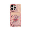 Leather Serpentine Pr Phone Case With Card Holder for iPhone 12