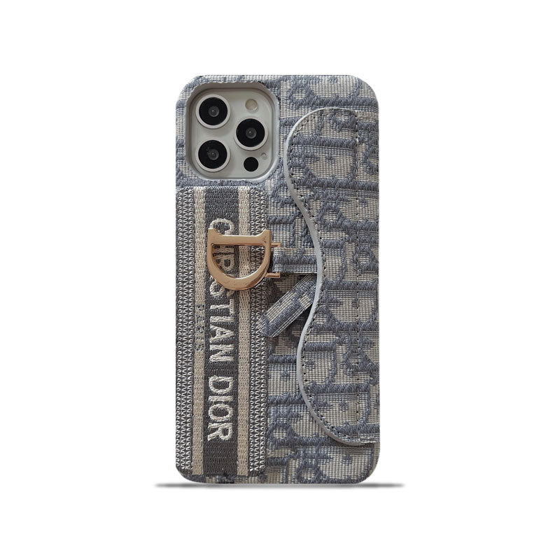 Cd iPhone Case With Card Holder Gray for iPhone 12