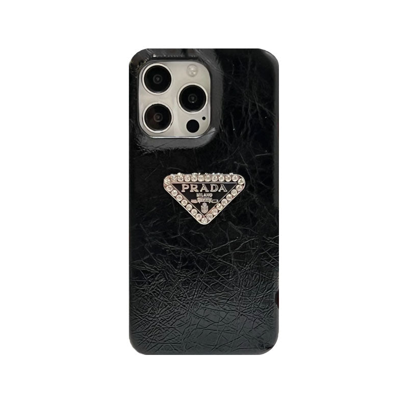 Leather Pr Phone Case For iPhone Black for iPhone 12