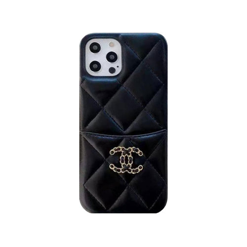 CC iPhone Case With Card Holder Black for iPhone 12
