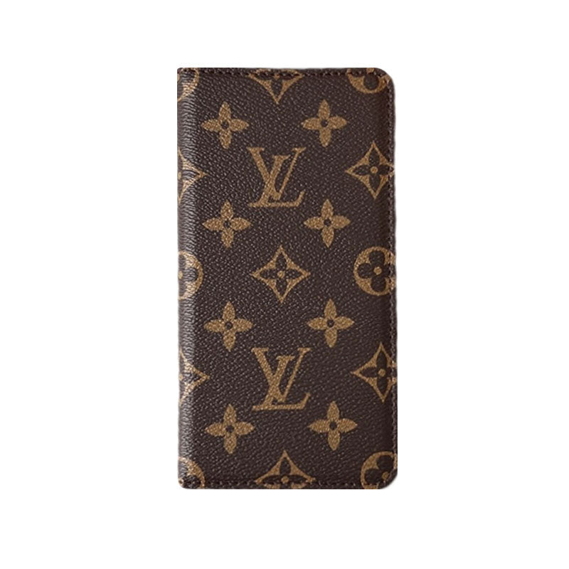 Leather Monogram iPhone Case With Wallet And Card Holder for iPhone 12