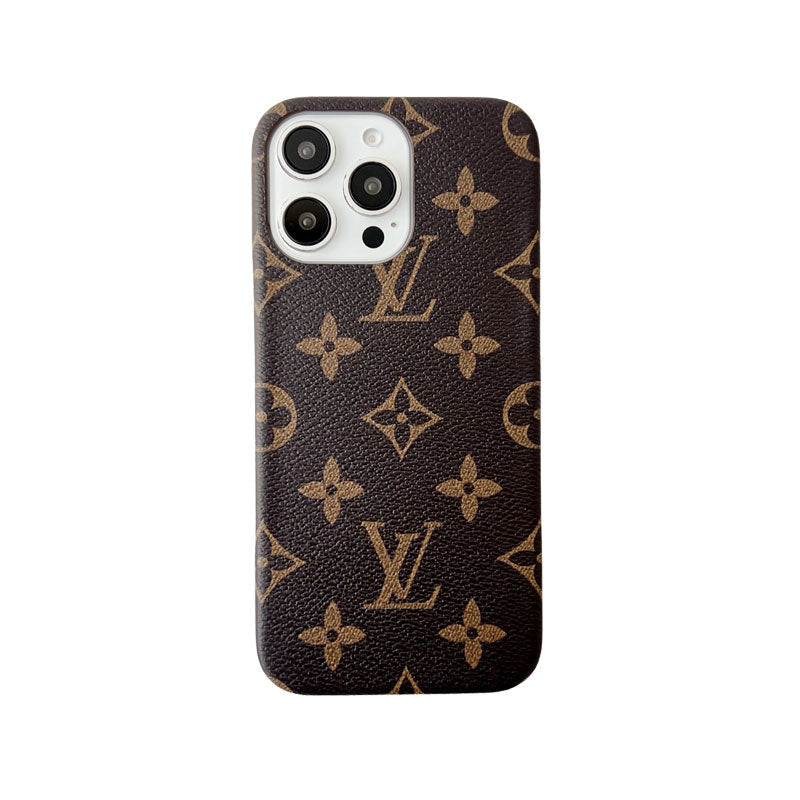 Classic Leather Monogram Phone Case For iPhone Big Printing for iPhone 12