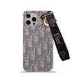 Luxury iPhone Case With Strap Gray for iPhone 12