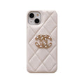 Classic Leather Luxury Phone Case For iPhone White for iPhone 12