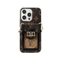 Monogram Dauphine iPhone Case With Card Holder And Strap Black for iPhone 12