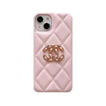 Classic Leather CC Phone Case For iPhone Pink for iPhone 12