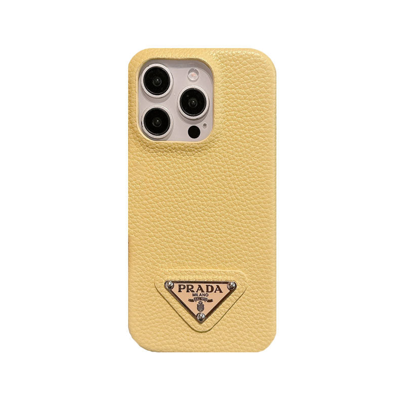 Leather Pr Phone Case For iPhone Yellow for iPhone 12