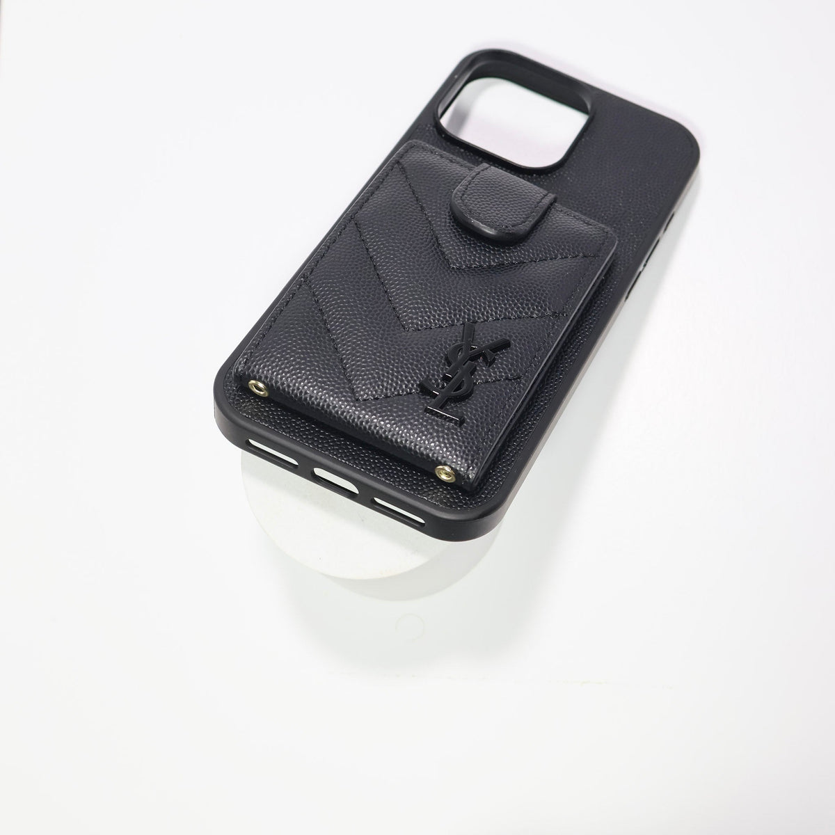 iPhone Case Ysl Leather Card Holder For 12 13 14 15 16 Pro Max Series for 12-pro-max