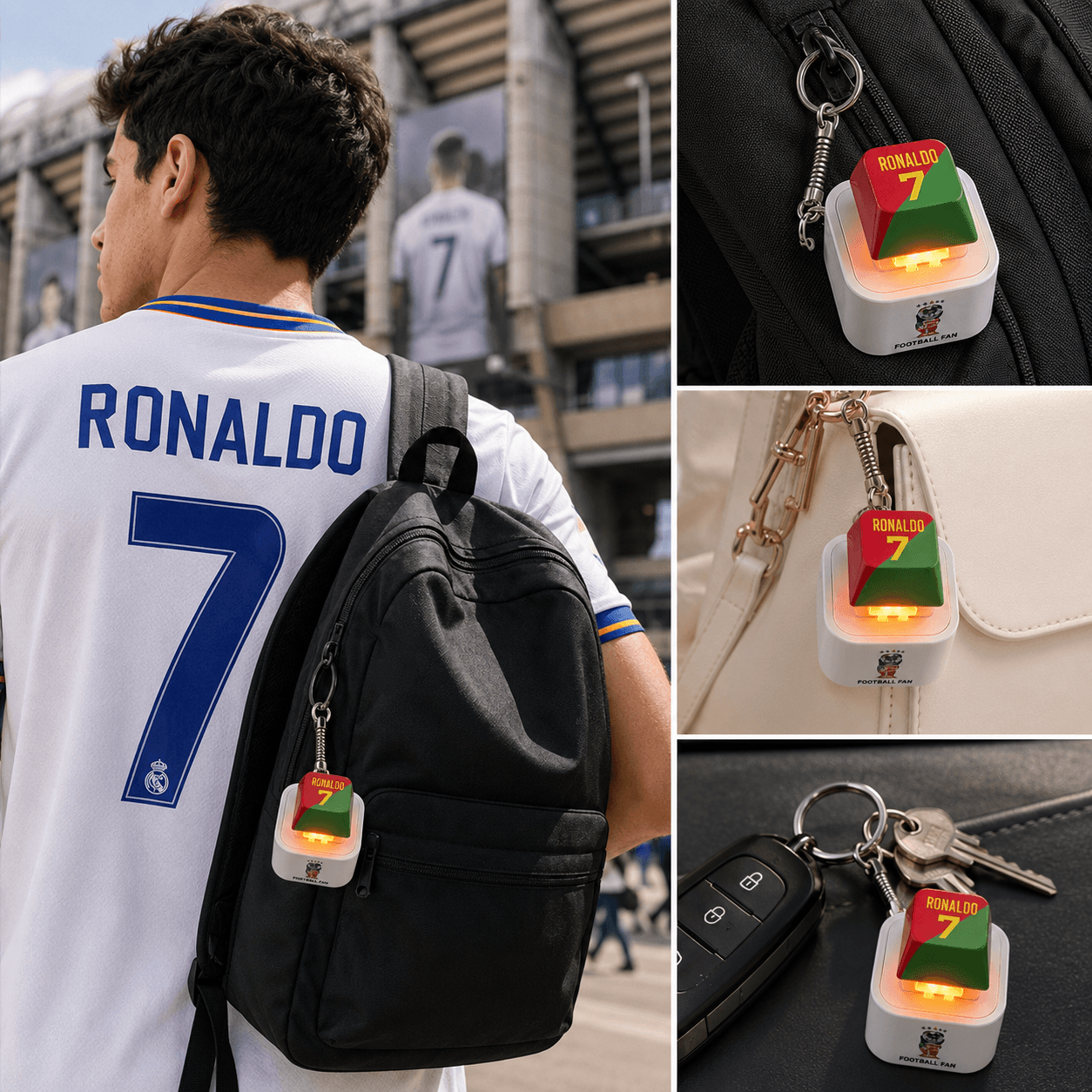 SIUU Soccer Celebration Sound & Light Keychain