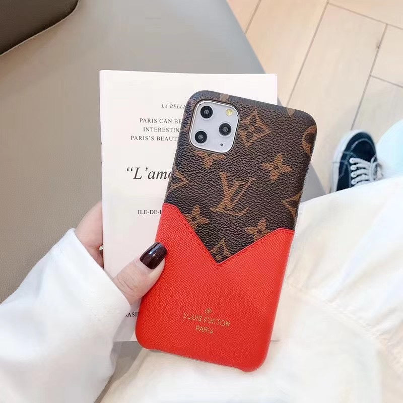 Louis Vuitton iPhone 15 16 Pro Case / Pro Max / Plus / Accent Patched Leather for 15-plus