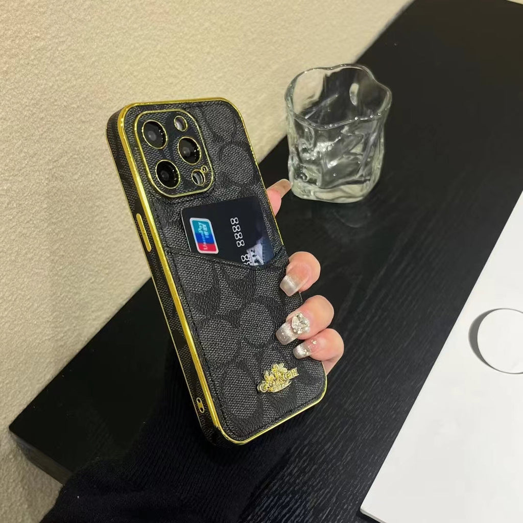 Coach Luxury Phone Case Card Holder I Pro Max Plus for 12