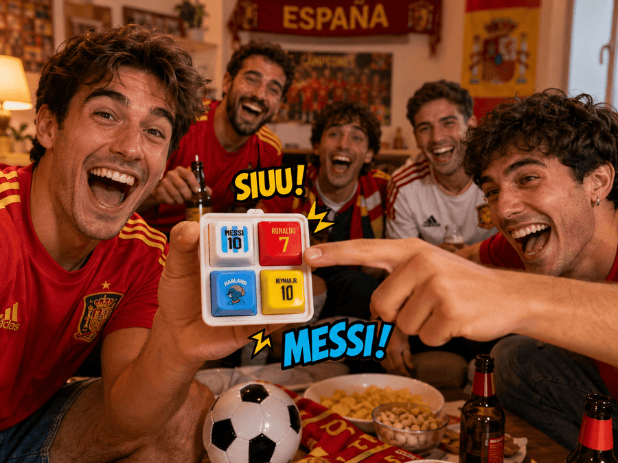 Football Legends Sound Button Keychain – Messi, Ronaldo, Haaland & Neymar