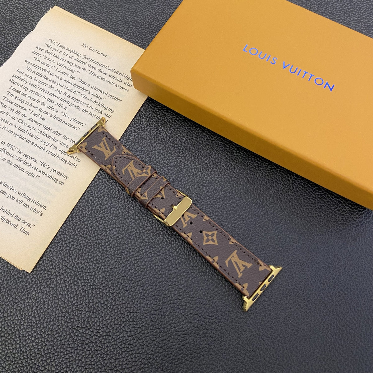 Louis V Apple Watch Bands Brown Monogram Apple Watch Band for 42mm-44mm-45mm