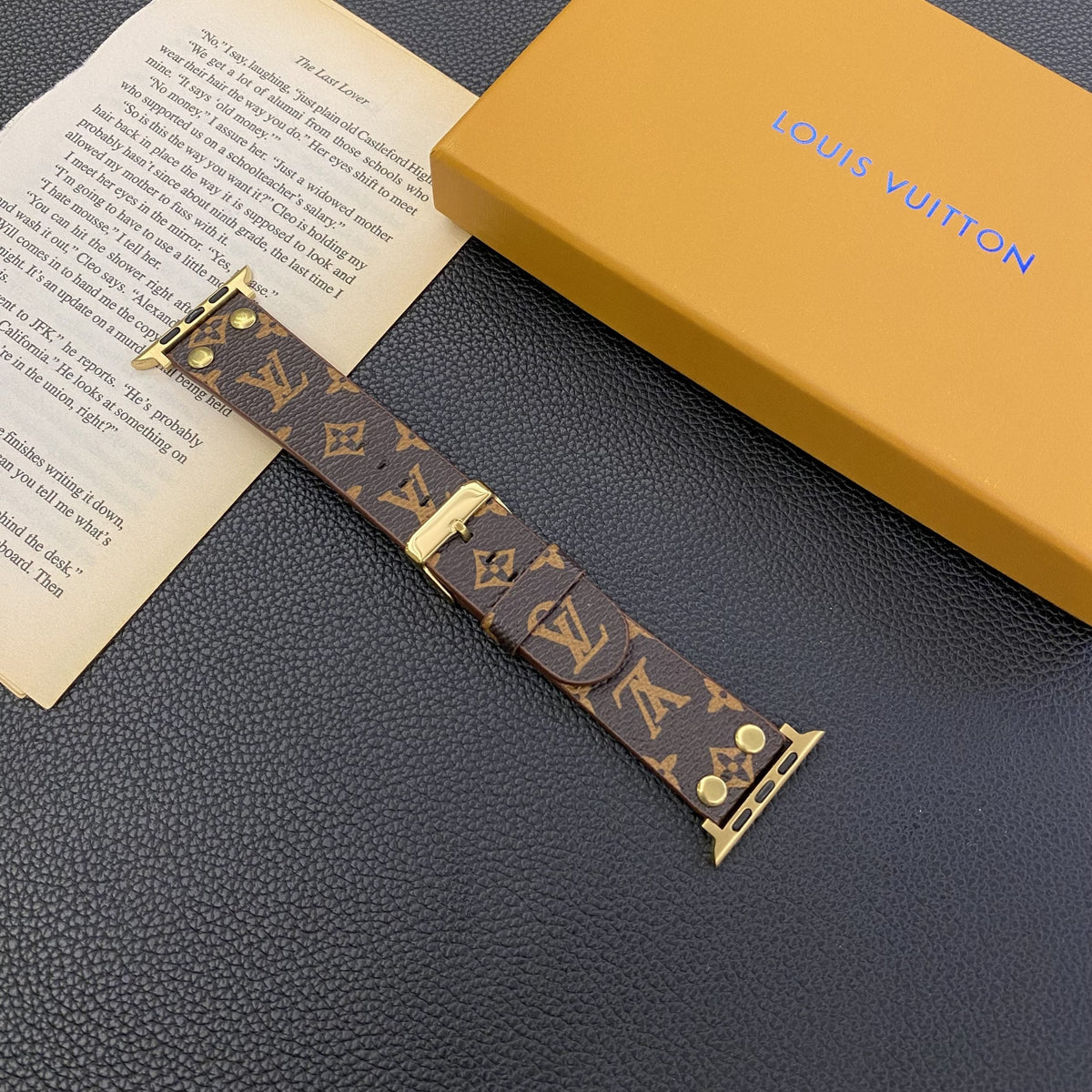Louis V Apple Watch Bands Brown Monogram Apple Watch Band for 42mm-44mm-45mm