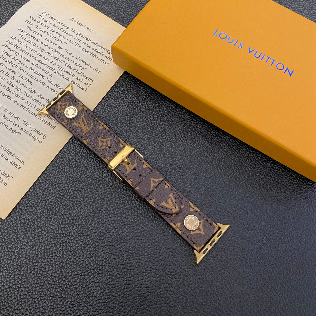 Louis V Apple Watch Bands Brown Monogram Apple Watch Band for 38mm-40mm-41mm