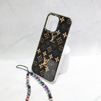 LV Black iPhone Case Golden Monogram for iphone-12-pro-max