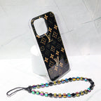LV Black iPhone Case Golden Monogram for iphone-13-pro