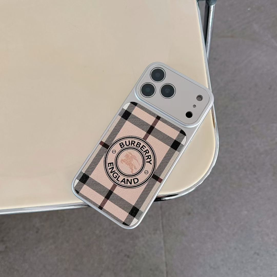 Burberry Phone Case Lens Protector Style For iPhone 13-17 / Pro / Pro Max for 13-pro