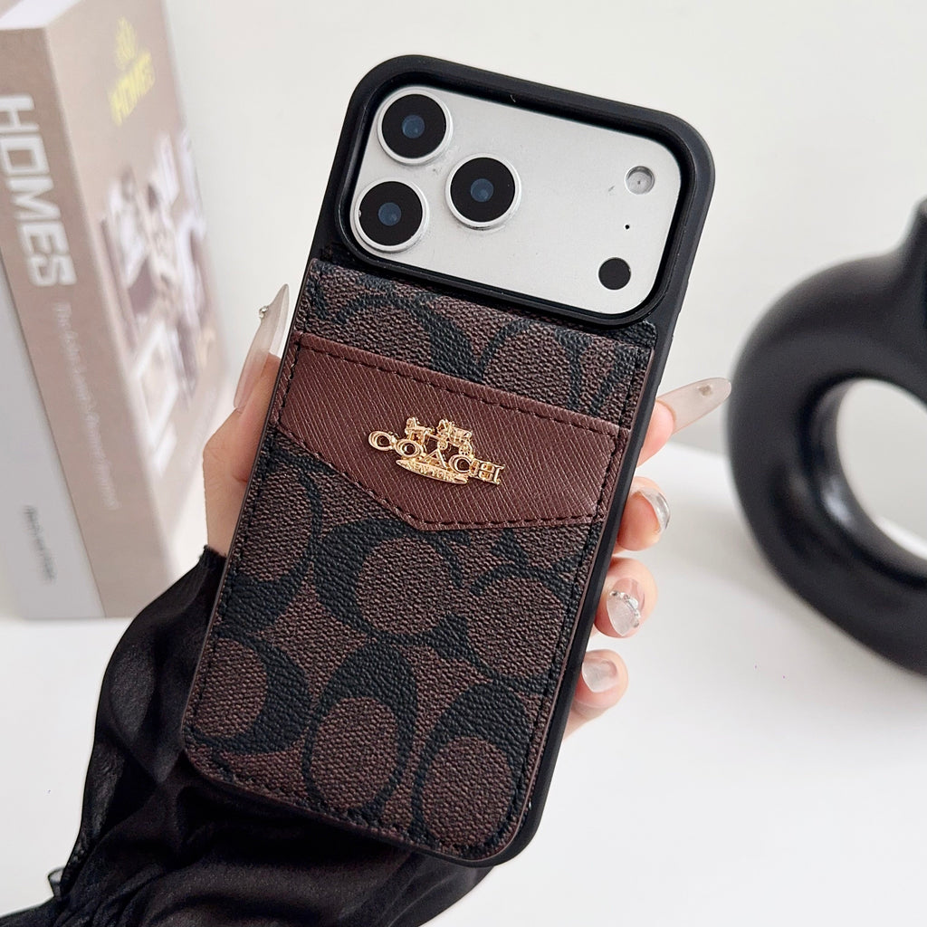 Card Holder Coach iPhone Case For 17 Series for iphone-17-pro-max