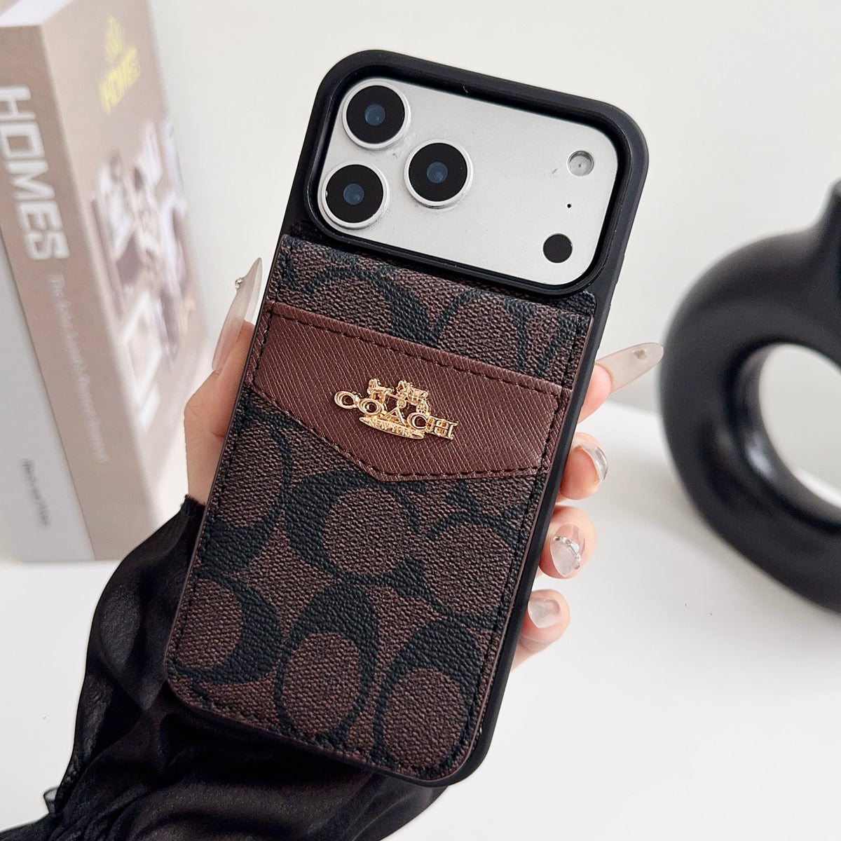 Card Holder Coach iPhone Case For 17 Series for iphone-17-pro-max