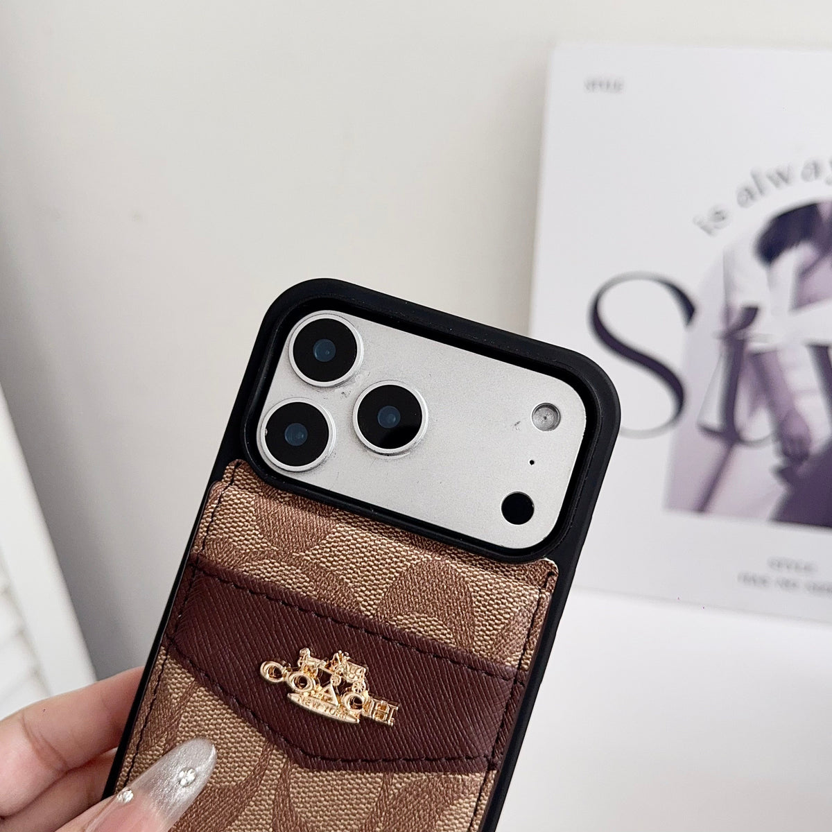 Card Holder Coach iPhone Case For 17 Series for iphone-17-pro