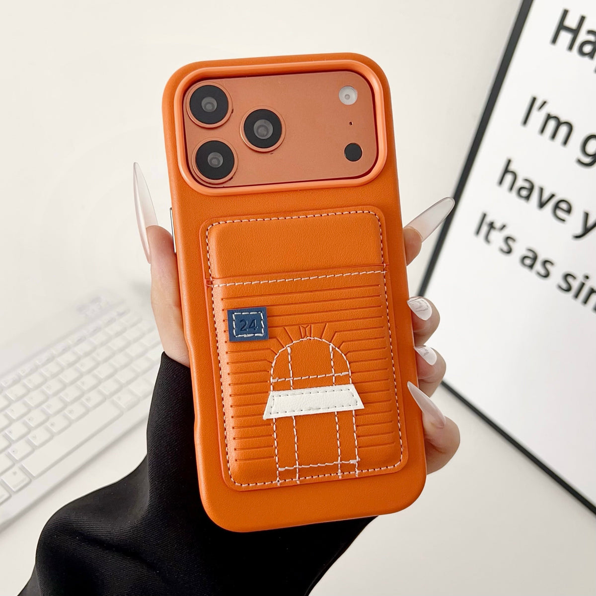 Card Holder Hermes iPhone Case 13-17 / Pro / Pro Max