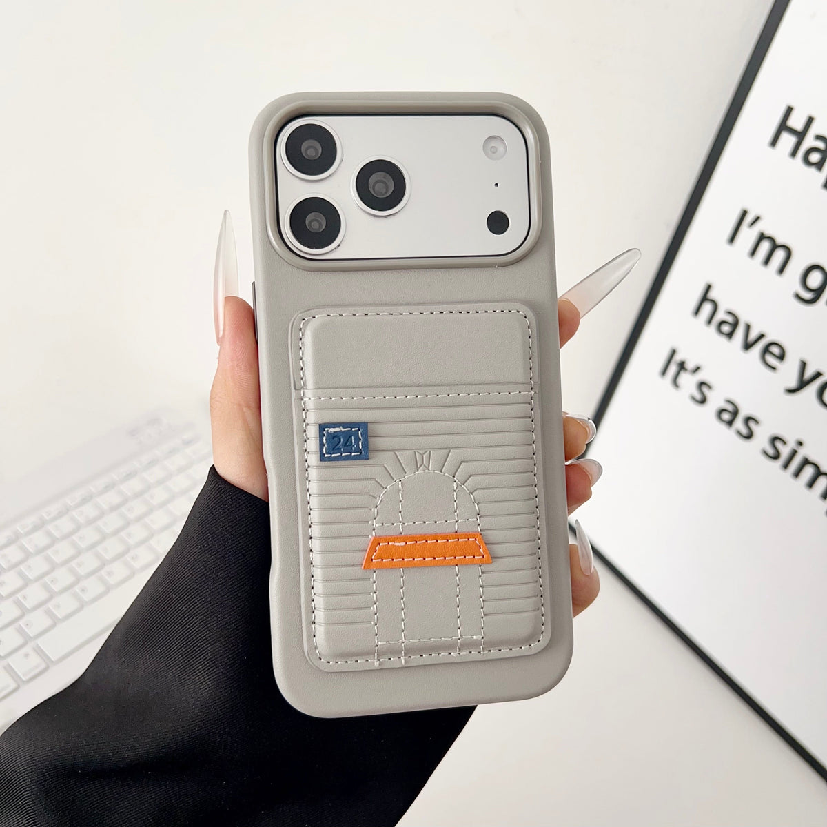 Card Holder Hermes iPhone Case 13-17 / Pro / Pro Max for 13-pro