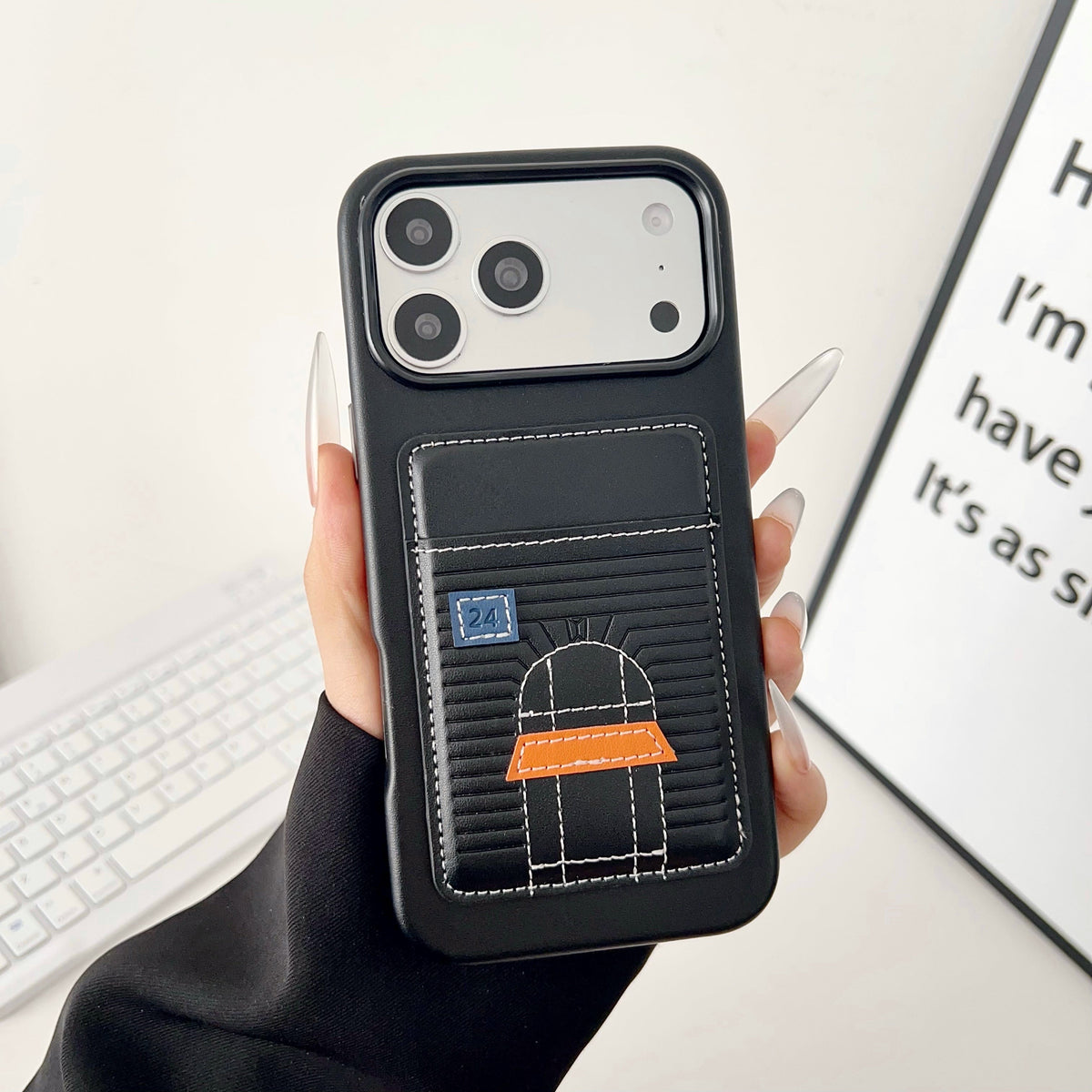 Card Holder Hermes iPhone Case 13-17 / Pro / Pro Max for 13-pro