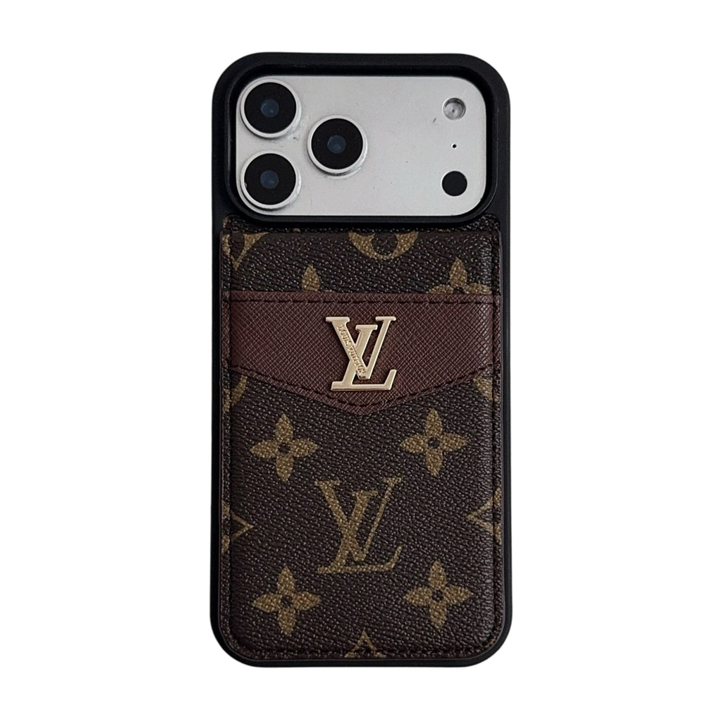 Folding Card Holder Louis V iPhone Case 12/13/14/15/16/17/Pro/Pro Max/ Plus/Air