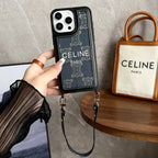 Fashion Cl Phone Case With Strap Fabric Leather for 12