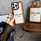 Fashion Cl Phone Case With Strap Fabric Leather for 12