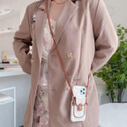 Luxury Crossbody Case For I Pro Max / Fabric Leather for 11-pro