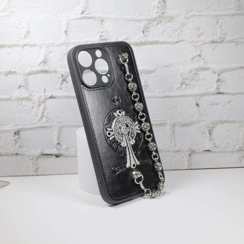 Chrome Hearts iPhone Case For 11 12 13 14 15 Pro Max Plus Series Chain Charm for 11-pro-max