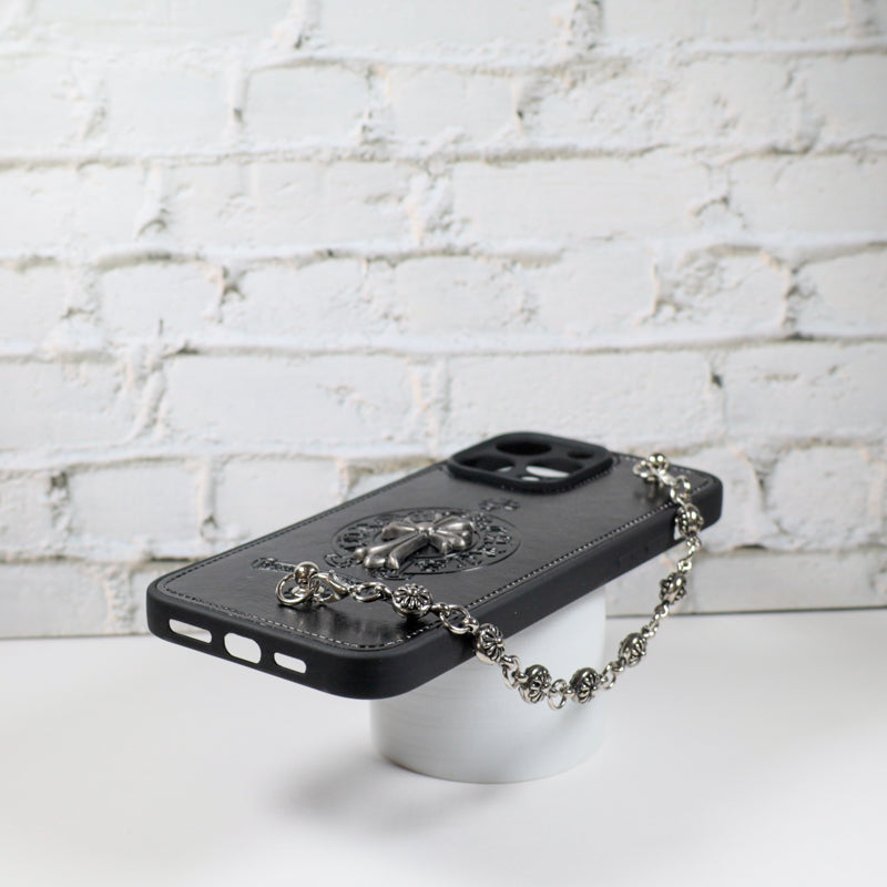 Chrome Hearts iPhone Case For 11 12 13 14 15 Pro Max Plus Series Chain Charm for 12-pro