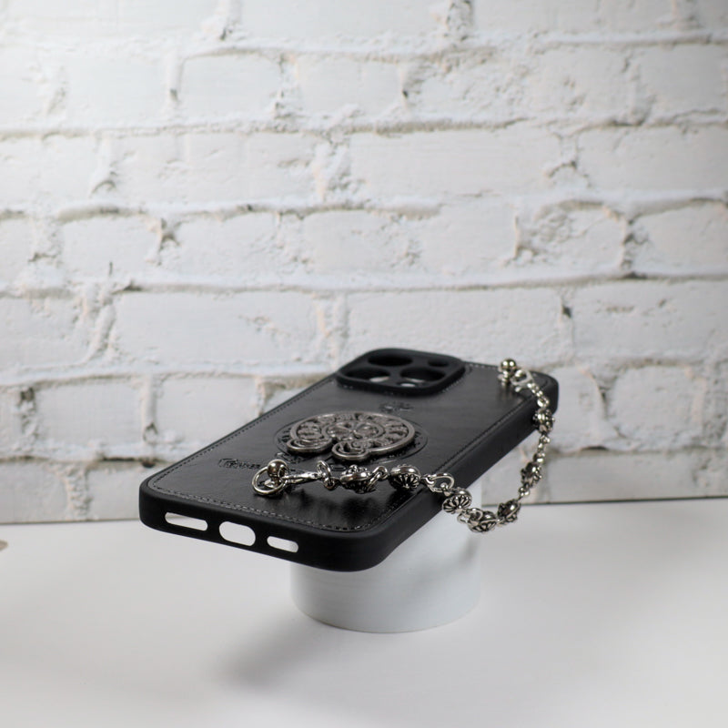 Chrome Hearts iPhone Case For 11 12 13 14 15 Pro Max Plus Series Chain Charm for 12-pro