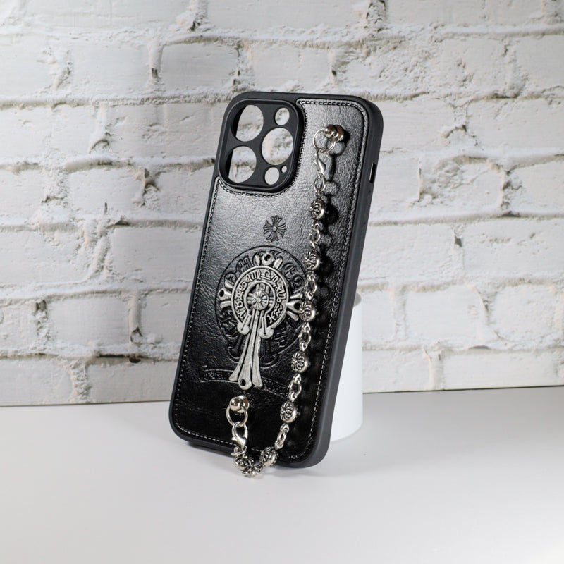 Chrome Hearts iPhone Case For 11 12 13 14 15 Pro Max Plus Series Chain Charm for 11-pro