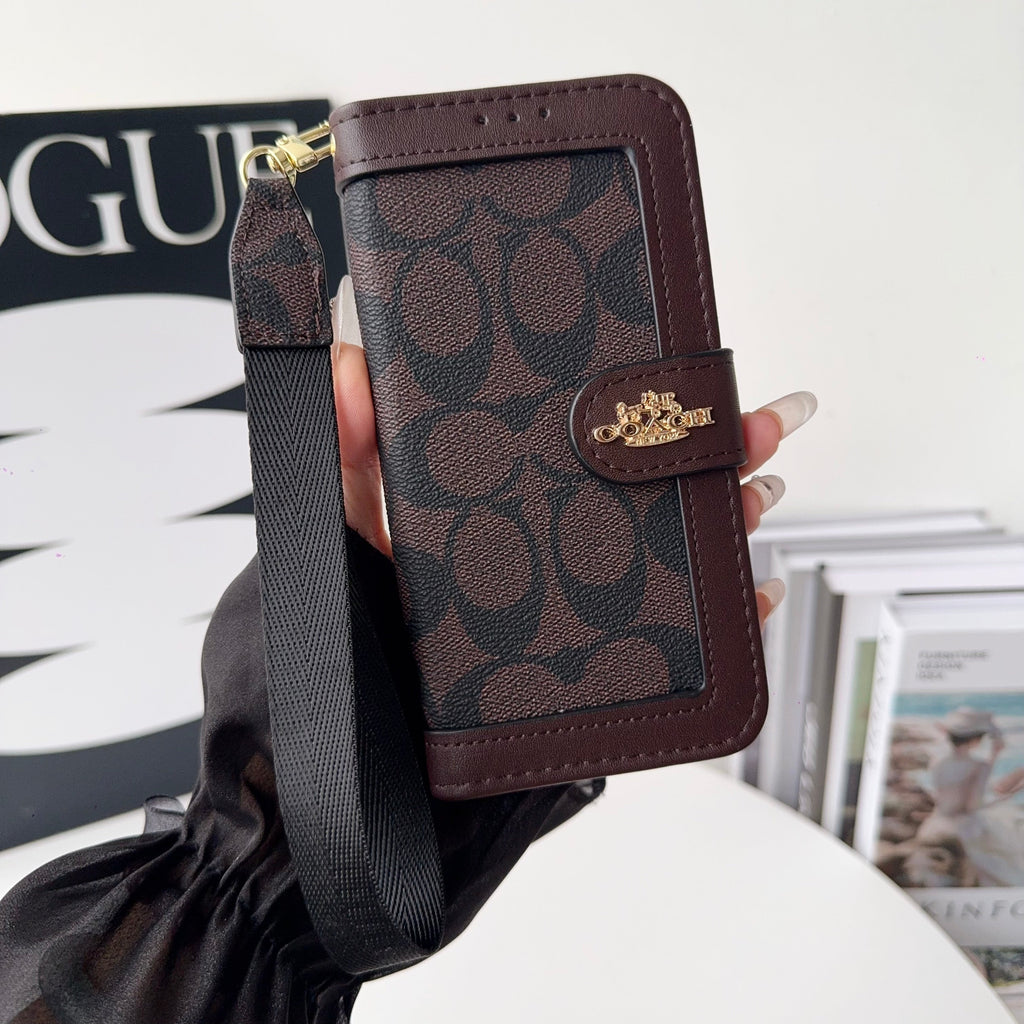 Coach Canvas Print Wallet Case iPhone 17/Pro/Pro Max/Air for 17-pro