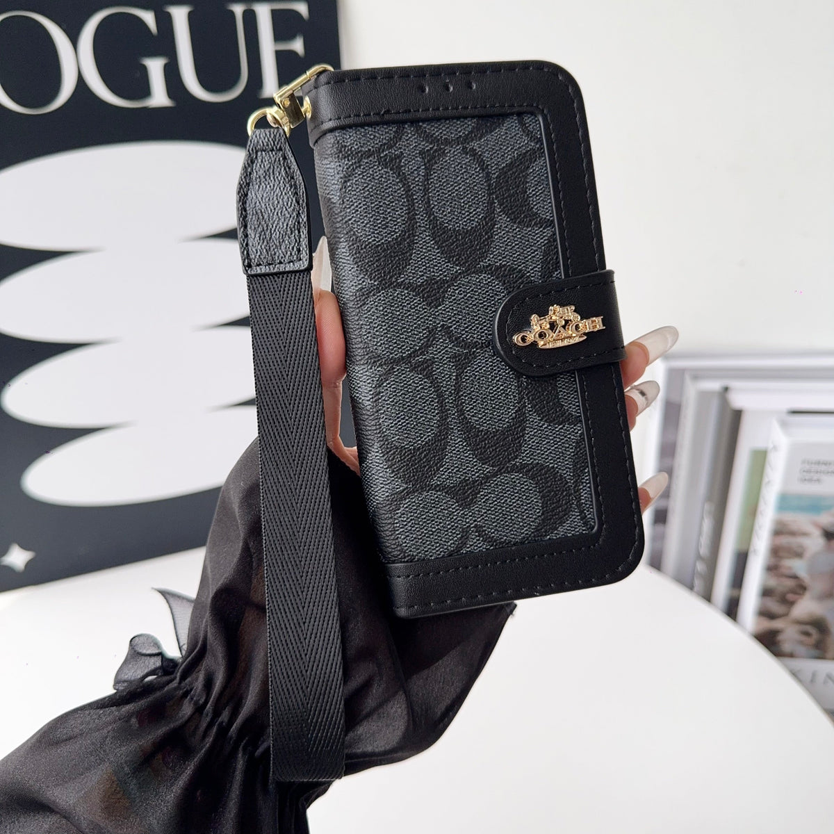 Coach Canvas Print Wallet Case iPhone 17/Pro/Pro Max/Air for 17-pro