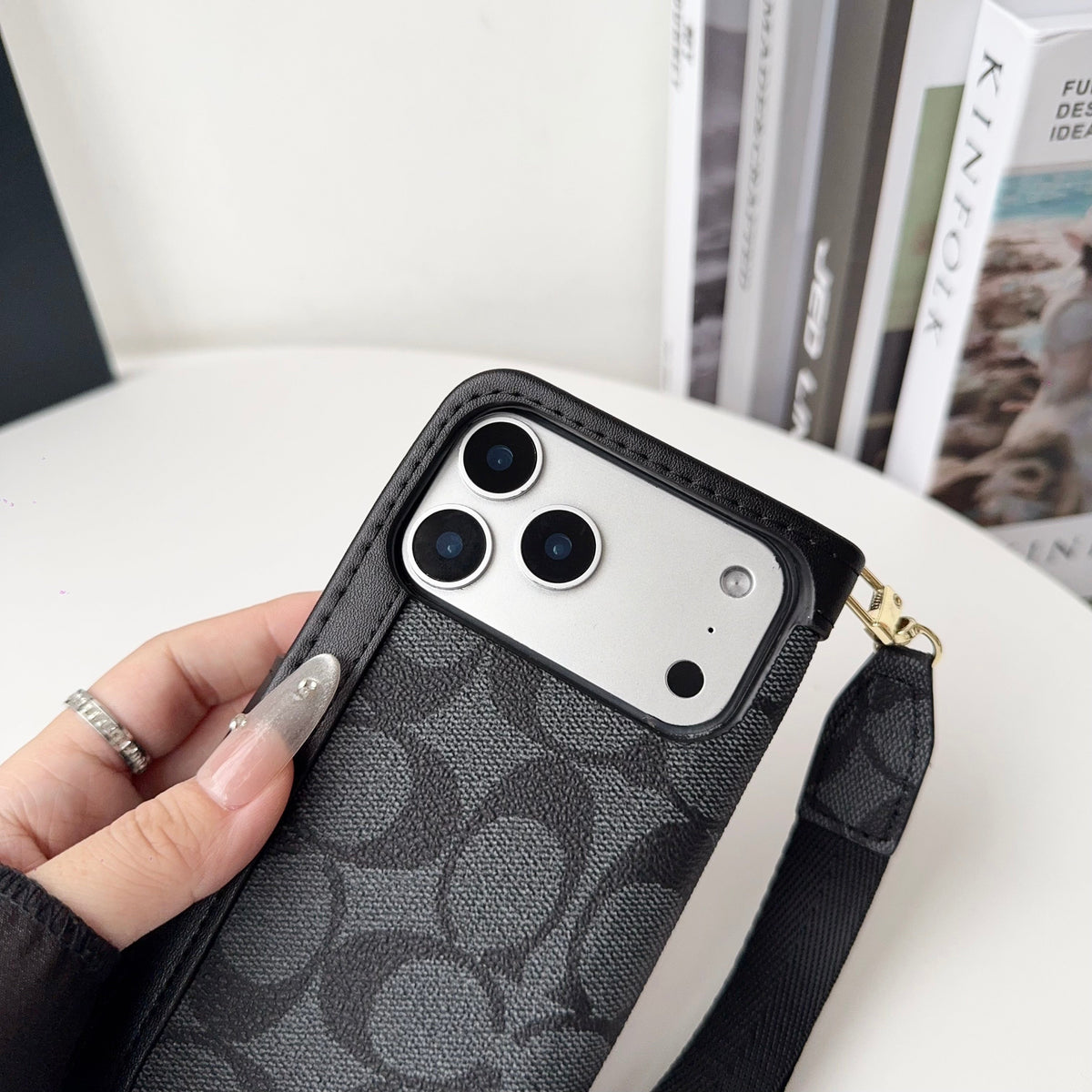 Coach Canvas Print Wallet Case iPhone 17/Pro/Pro Max/Air