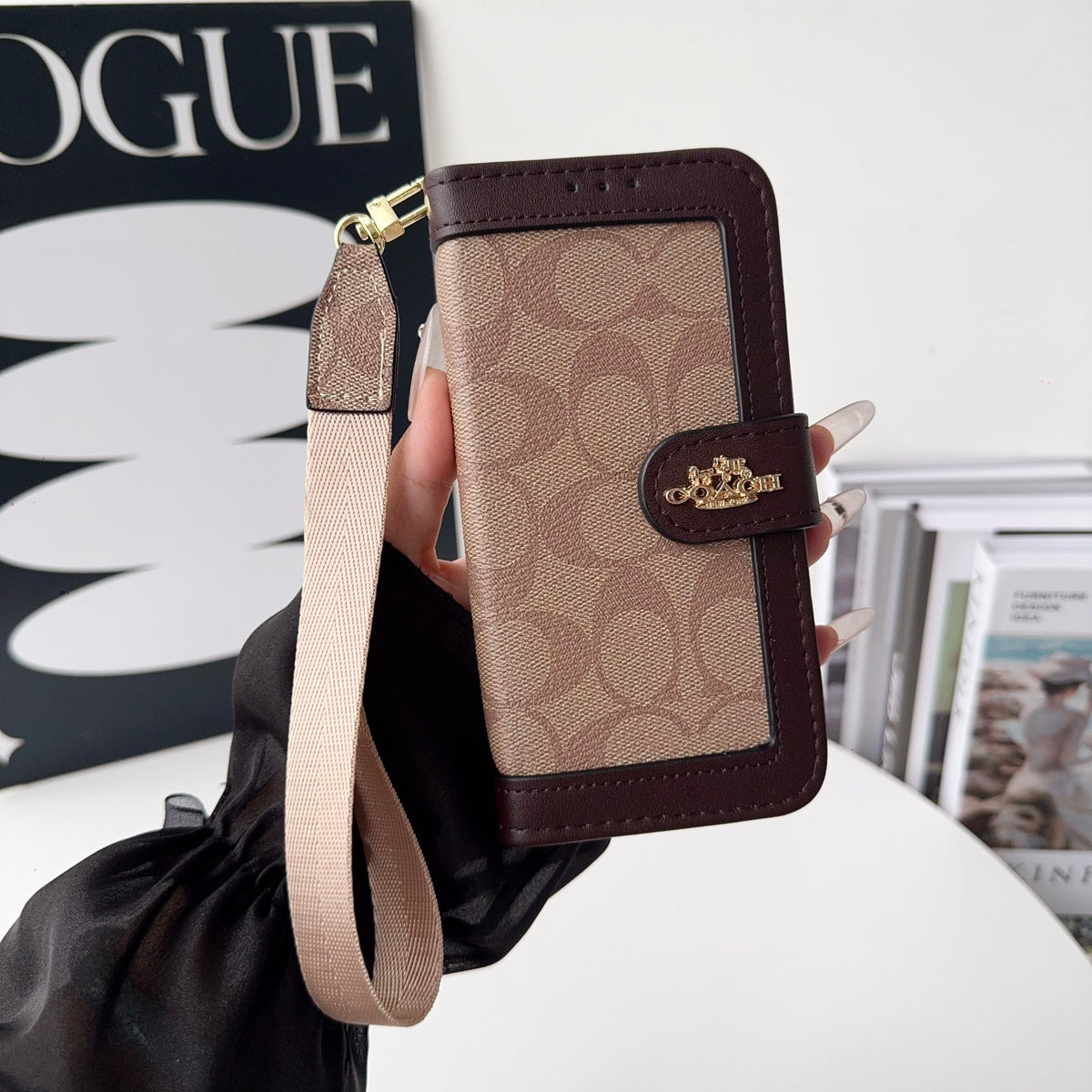 Coach Canvas Print Wallet Case iPhone 17/Pro/Pro Max/Air for 17-air