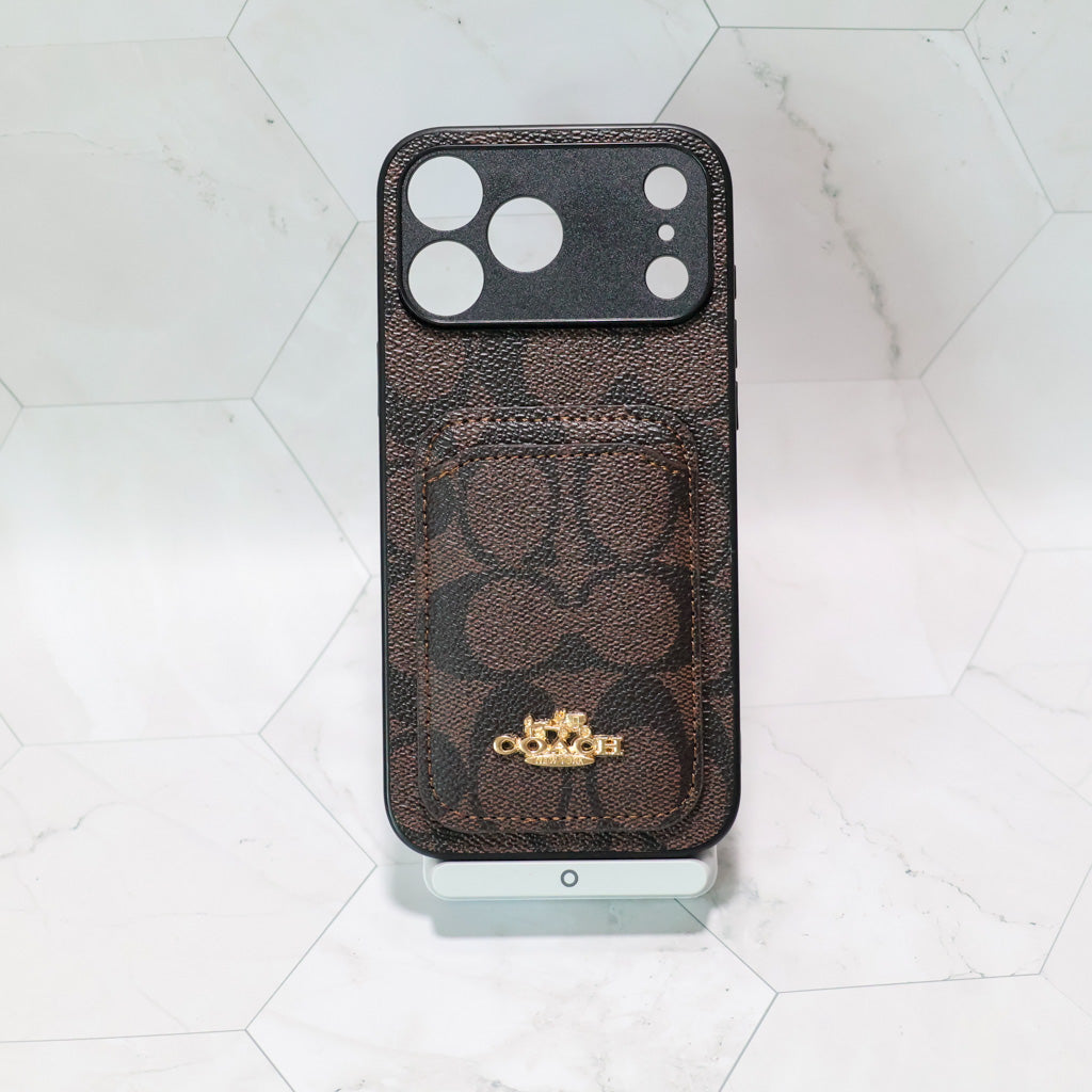 Coach Card Holder Phone Case For 12-17 / Pro / Pro Max for 12-pro-max
