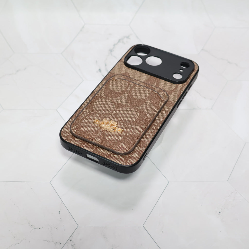 Coach Card Holder Phone Case For 12-17 / Pro / Pro Max for 12-pro-max