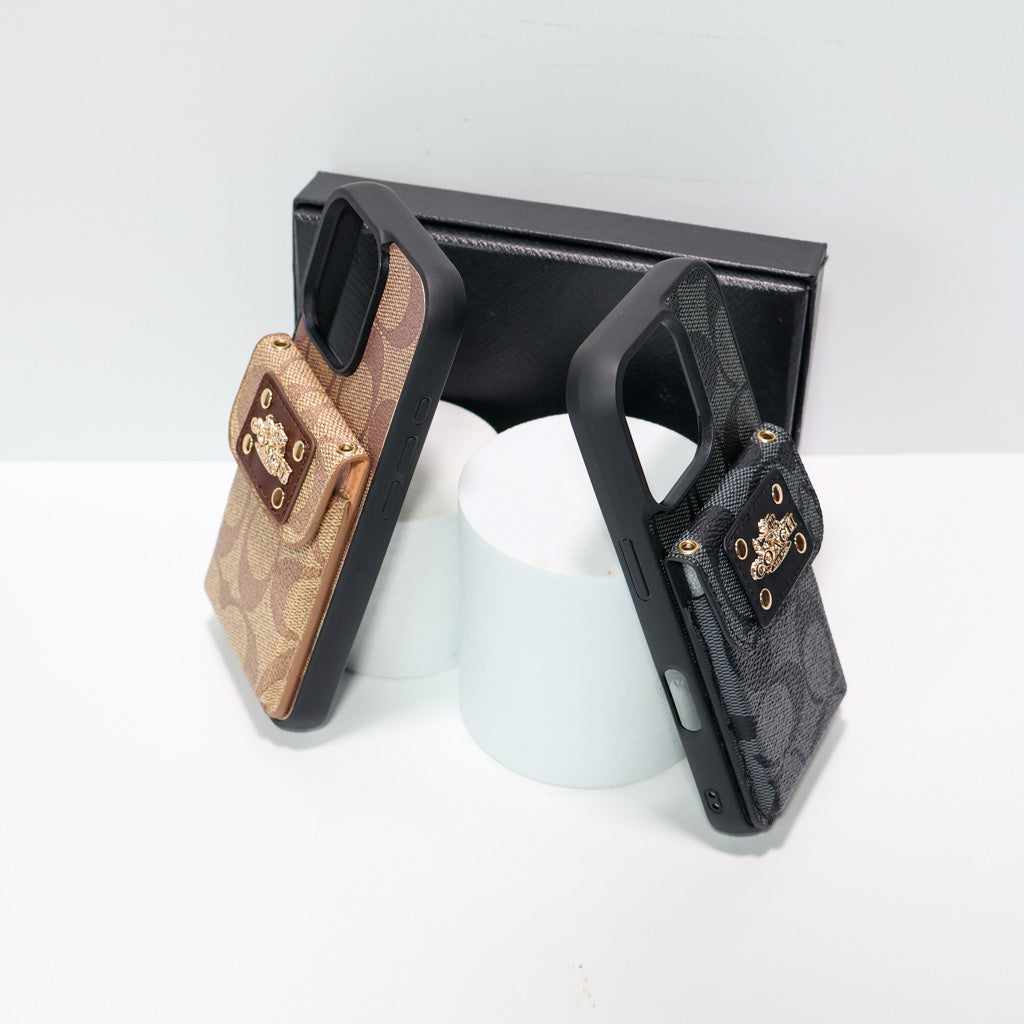 Coach Phone Case Card Holder For 12-16 Pro Max Plus for 12-pro