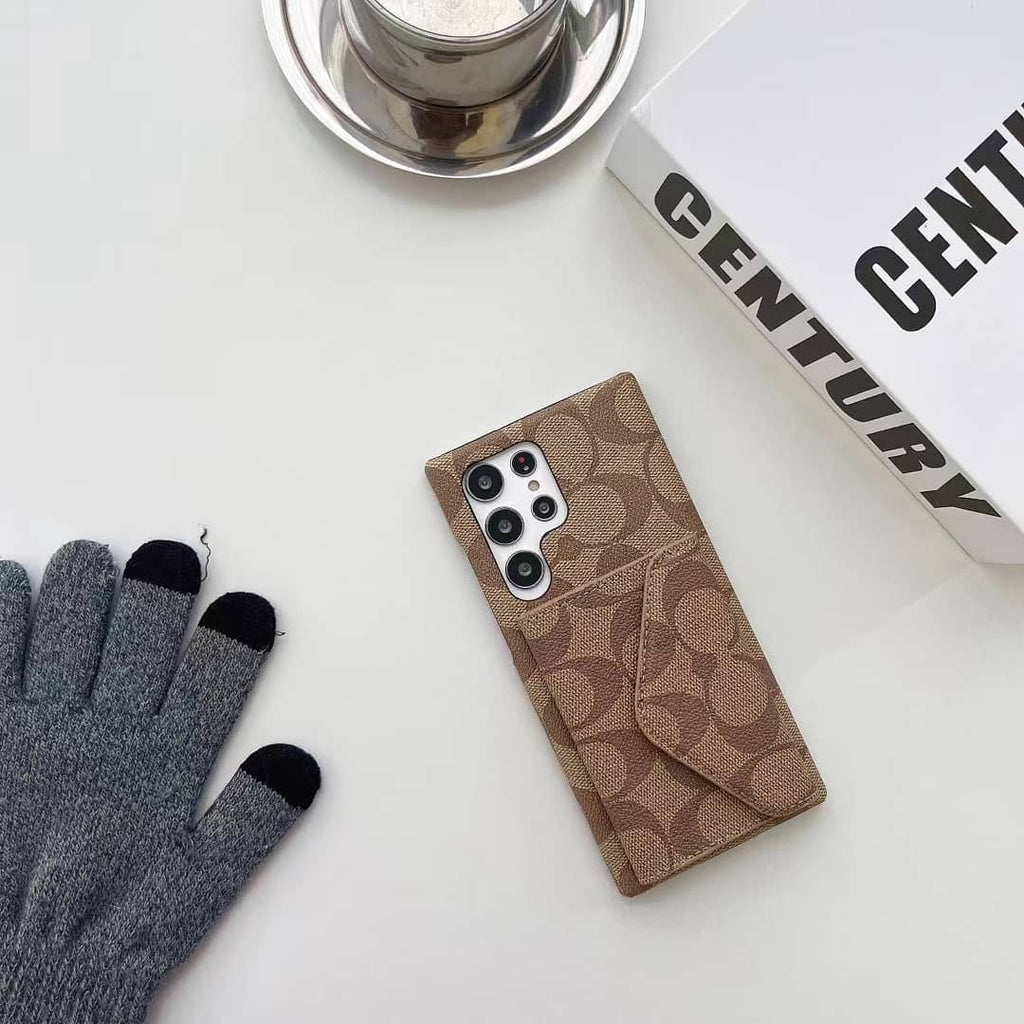 Coach Phone Case For Samsung Galaxy S21 22 23 24 25 Plus Ultra Card Slot for s21-ultra