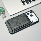 Signature Print iPhone 17 Wallet Phone Case Ch Style for 17-air