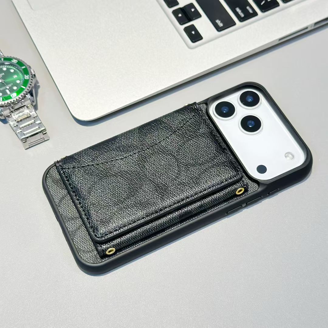 Signature Print iPhone 17 Wallet Phone Case Ch Style for 17-air