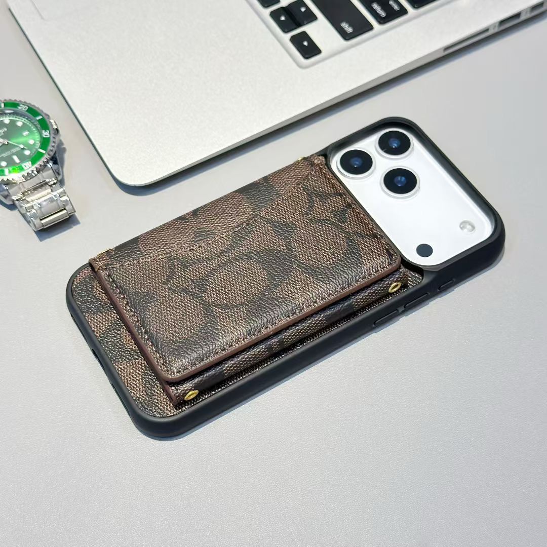 Signature Print iPhone 17 Wallet Phone Case Ch Style for 17-air