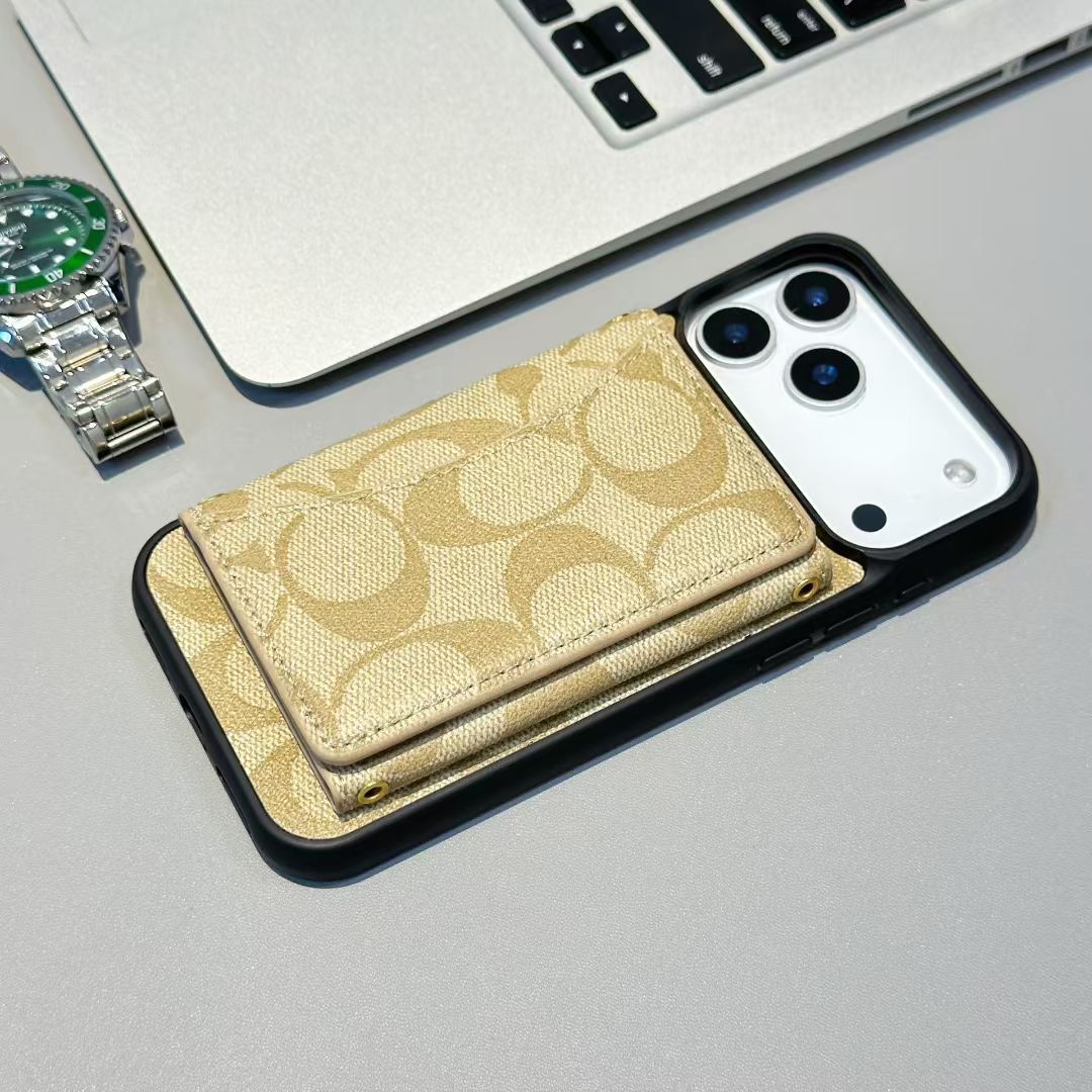 Signature Print iPhone 17 Wallet Phone Case Ch Style for 17-air